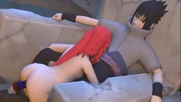 Karin face oral Sasuke